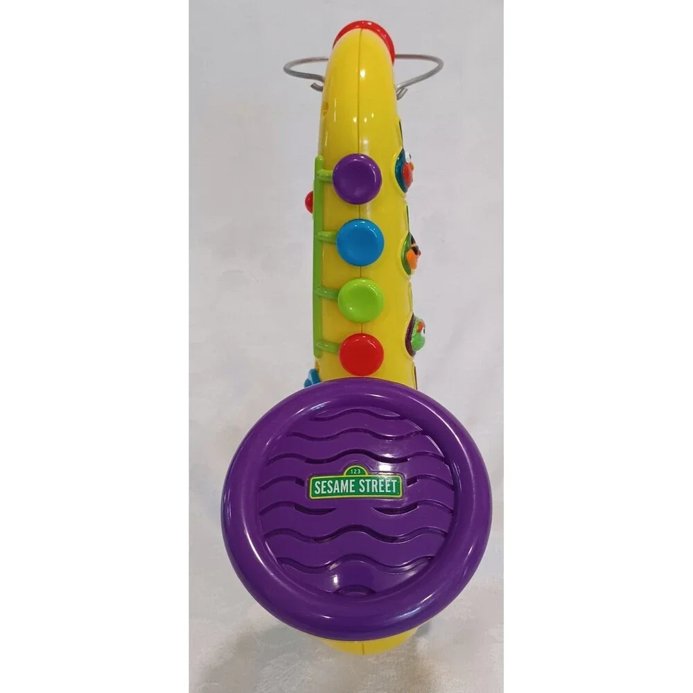 MATTEL SESAME STREET MUSICAL SAXOPHONE INSTRUMENT W/LIGHTS VINTAGE 1999 WORKS